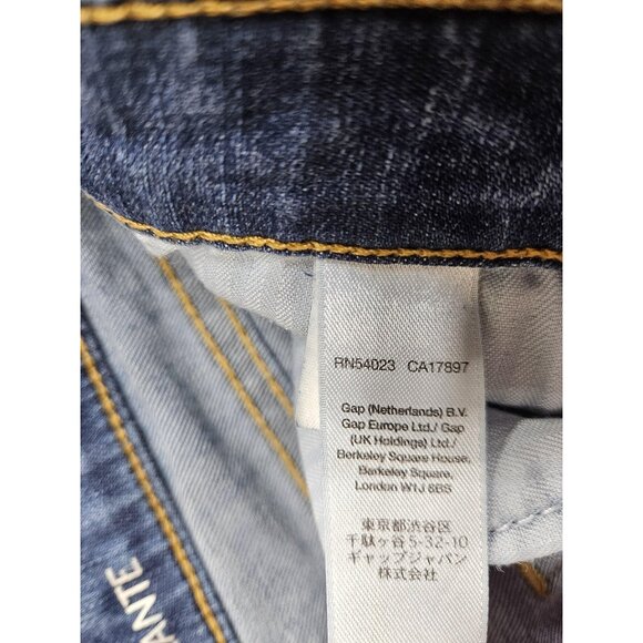 Gap Jeans Women 2/26 Blue Skinny Fit Distressed Ripped Stretch Denim Medium Wash - Picture 5 of 12